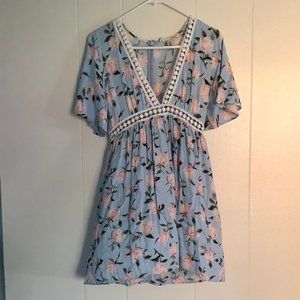 white, blue, pink, dress, summer, mini